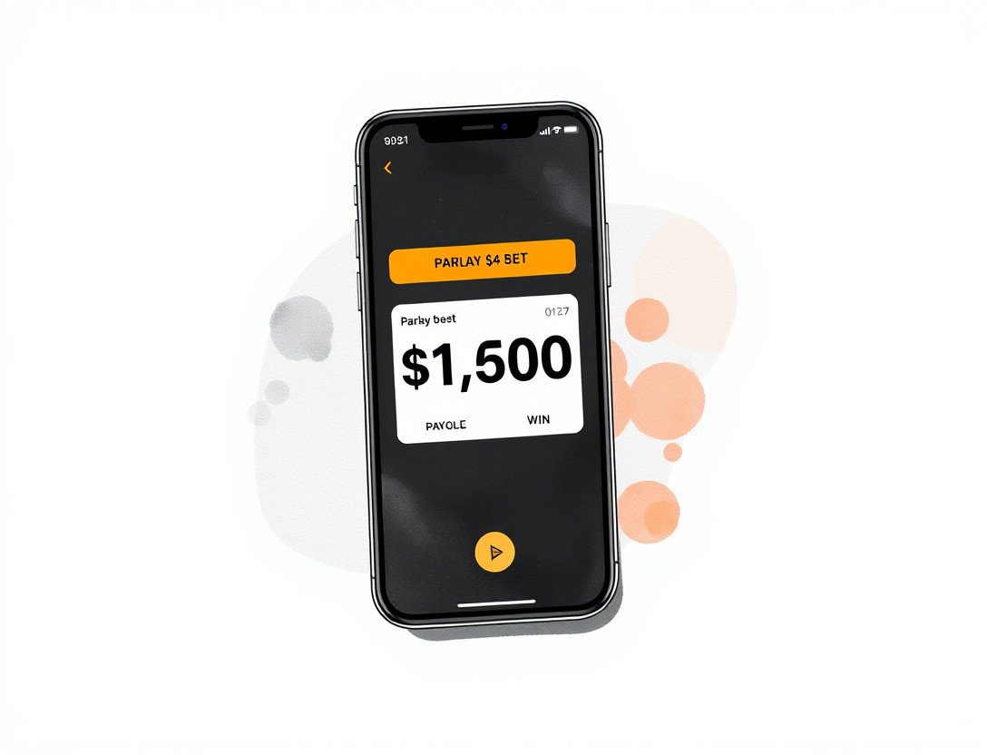 Mobile phone showing a significant account balance after winning bet