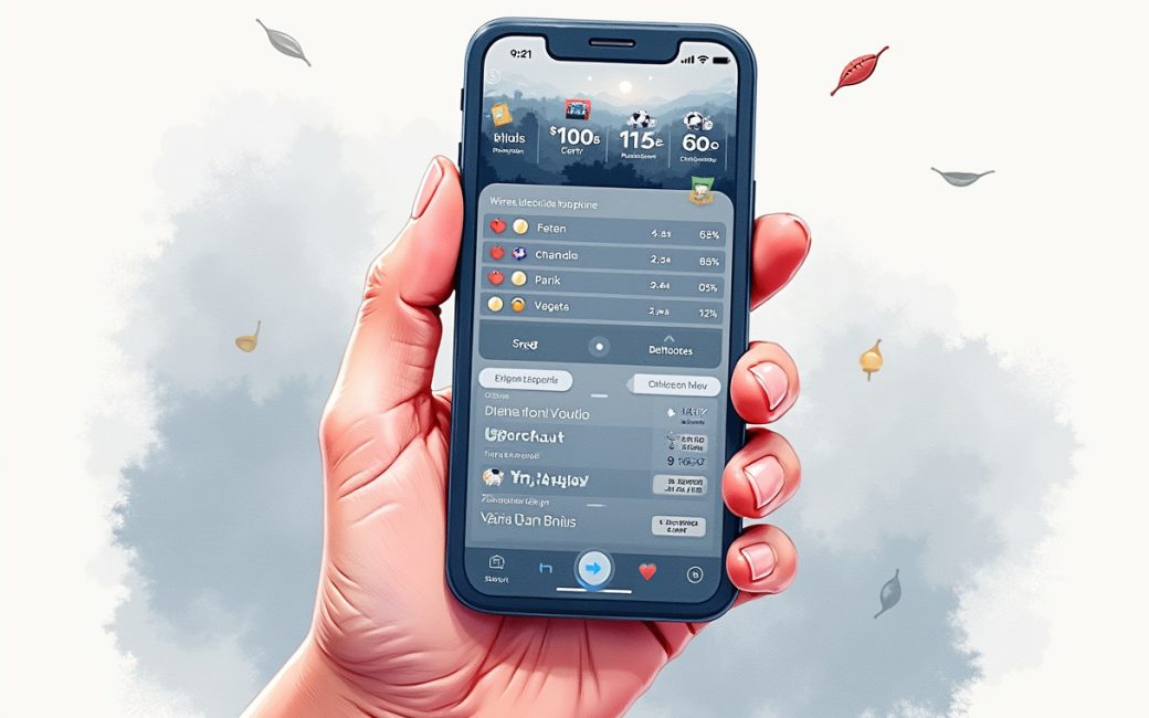 Person viewing a sports betting app on their phone with betting options visible